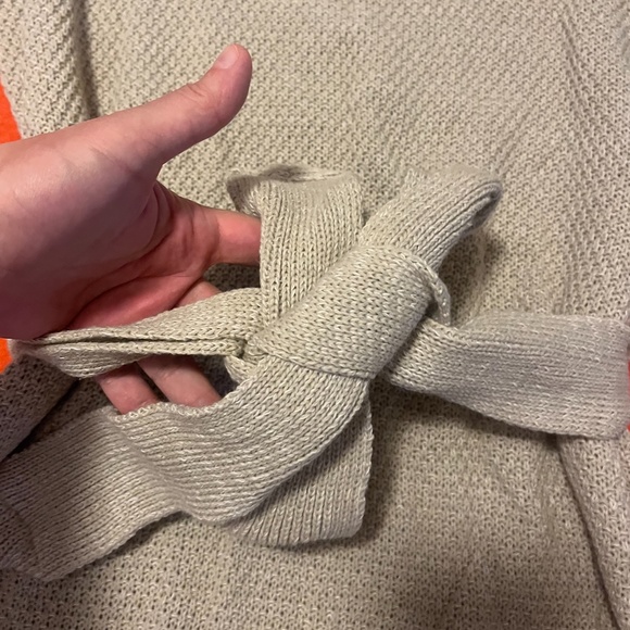 Glamorous brown waffle 3D knit long sleeves belted sweater dress made in UK NWT - Picture 5 of 10